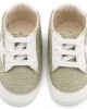 Υφασμάτινο Δετό Sneaker  MI1135 Φυστικί Λευκό