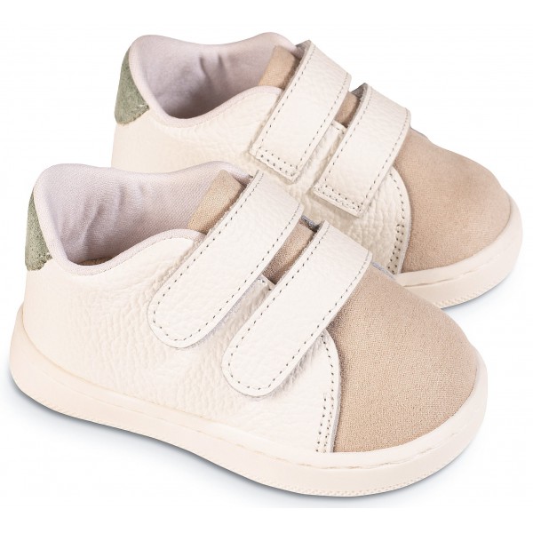 Sneakers PRI2113 Λευκό Μπεζ Μέντα