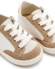 Δερμάτινο Δετό Sneakers PRΙ2120 Λευκό Μπεζ