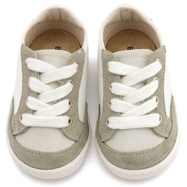 Δερμάτινο Δετό Sneakers PRΙ2120 Λευκό Μέντα