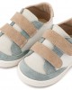 Τρίχρωμο Sneakers Διπλή Μπαρέτα Χρατς PRI2125 Λευκό Μίνεραλ Μπεζ