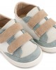 Τρίχρωμο Sneakers Διπλή Μπαρέτα Χρατς PRI2125 Λευκό Μίνεραλ Μπεζ