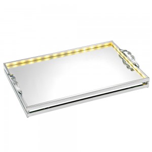 Δίσκος inox με led & καθρέπτη 1091