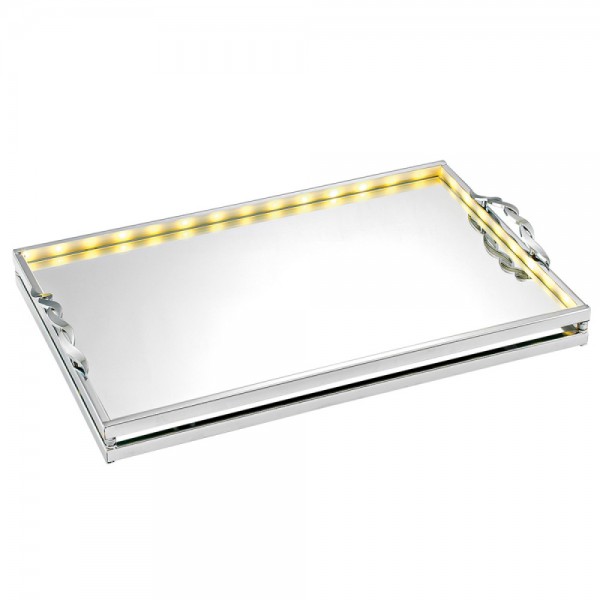 Δίσκος inox με led & καθρέπτη 1091