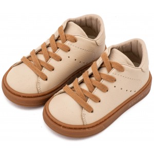 Δετό Δερμάτινο Sneaker BW 4312 Μπεζ