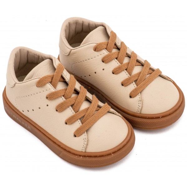 Δετό Δερμάτινο Sneaker BW 4312 Μπεζ