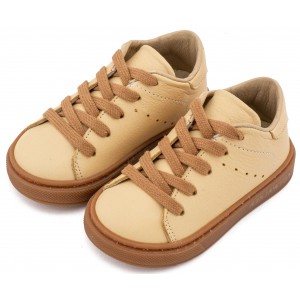Δετό Δερμάτινο Sneaker BW 4312 Καλαμποκί