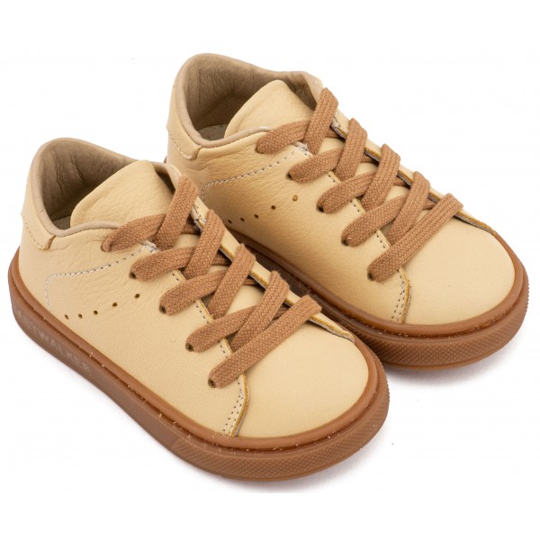 Δετό Δερμάτινο Sneaker BW 4312 Καλαμποκί