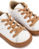 Δετό Δερμάτινο Sneaker BW 4312 Λευκό