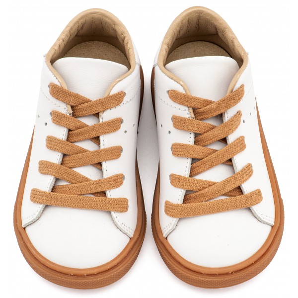 Δετό Δερμάτινο Sneaker BW 4312 Λευκό