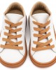 Δετό Δερμάτινο Sneaker BW 4312 Λευκό