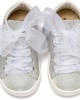 Sneaker απο Ύφασμα και Δέσιμο Κορδέλα BW4864 Ασημί