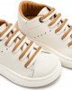 Δετό Sneaker με Δίχρωμο Κορδόνι EXC5294 Λευκό Μπεζ