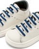 Δετό Sneaker με Δίχρωμο Κορδόνι EXC5294 Λευκό Μπλε