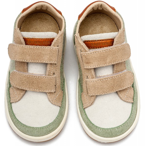 Δίχρωμο Sneaker Διπλό Χρατς EXC5297  Μέντα Μπεζ Λευκό