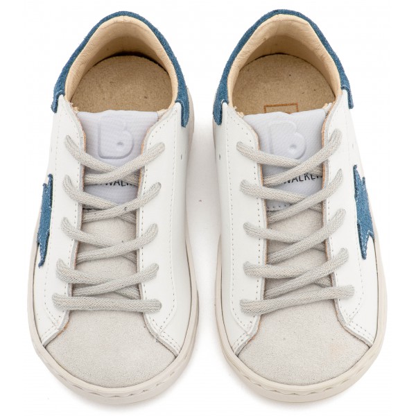Τρίχρωμο Sneaker Δετό EXC5315  Λευκό Μπλε Ρουά Γκρι