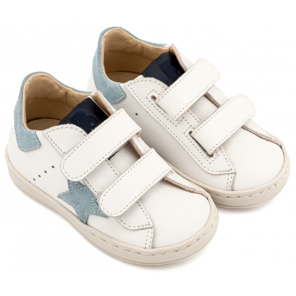 Τρίχρωμο Sneaker Διπλό Χρατς EXC5316  Λευκό Σιέλ
