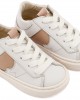 Δίχρωμο Sneaker Δετό EXC8001 Λευκό Μπεζ