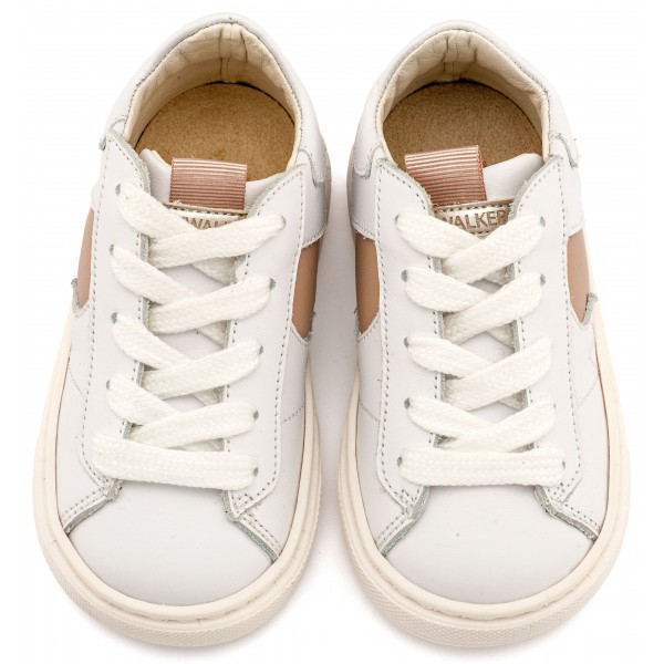 Δίχρωμο Sneaker Δετό EXC8001 Λευκό Μπεζ