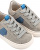 Δίχρωμο Sneaker Δετό EXC8002 Γκρι Μπλε Ρουά