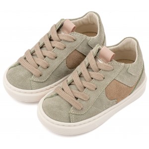 Δίχρωμο Sneaker Δετό EXC8002 Μέντα Μπεζ
