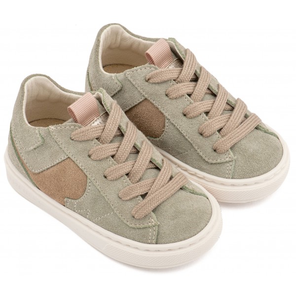 Δίχρωμο Sneaker Δετό EXC8002 Μέντα Μπεζ