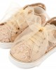 Sneaker απο Ύφασμα Φιλντιρέ Λουλούδια LU6129 Μπεζ