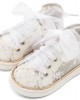 Sneaker απο Ύφασμα Φιλντιρέ Λουλούδια LU6129 Λευκό