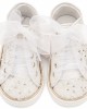 Sneaker απο Ύφασμα Φιλντιρέ Λουλούδια LU6129 Λευκό