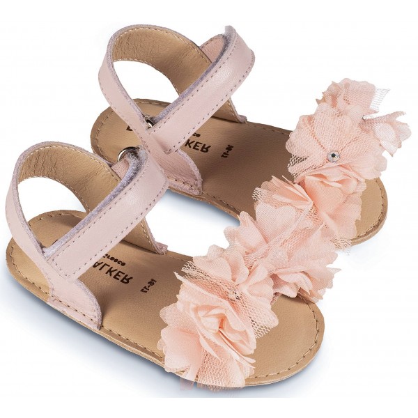 Πέδιλο με Chiffon Λουλούδια MI1633 Ροζ