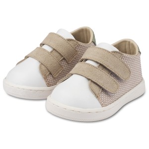 Sneakers  Διπλή Μπαρέτα Χρατς PRI2104 Μπεζ Λευκό Μέντα