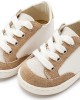 Δερμάτινο Δετό Sneakers PRΙ2120 Λευκό Μπεζ
