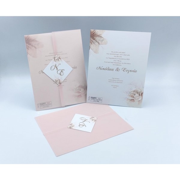 Newage invitations 22g003 rpor Προσκλητήρια γάμου λίλιουμ